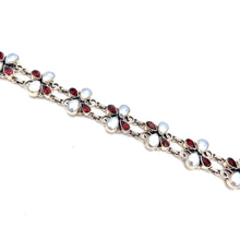Load image into Gallery viewer, Nicky Butler SS Garnet Multi Gem Scroll Line Bracelet