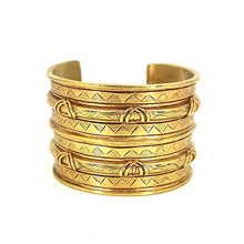 Load image into Gallery viewer, Nicky Butler Fashion Gold-Tone Hieroglyph Cuff