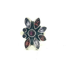 Load image into Gallery viewer, Nicky Butler SS Garnet Multi Gem Offset Ring