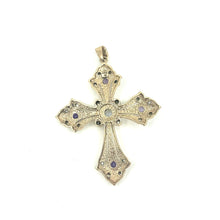 Load image into Gallery viewer, Nicky Butler Bronze Freshwater Pearl &amp; Multi Gem Cross Pendant