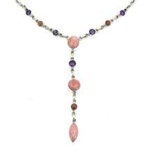 Load image into Gallery viewer, Nicky Butler SS Peruvian Pink Opal Multi Gem Drop Necklace