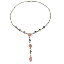 Load image into Gallery viewer, Nicky Butler SS Peruvian Pink Opal Multi Gem Drop Necklace
