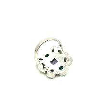 Load image into Gallery viewer, Nicky Butler SS Amethyst Multi Gem Square Ring