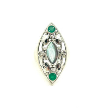 Load image into Gallery viewer, Nicky Butler SS Labradorite Multi Gem Vine Ring