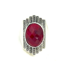 Load image into Gallery viewer, Nicky Butler SS Ruby Red Corundum Deco Ring