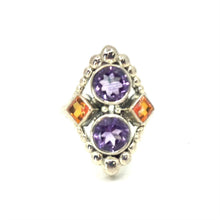 Load image into Gallery viewer, Nicky Butler SS Amethyst Multi Gem Caviar Bead Ring