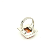 Load image into Gallery viewer, Nicky Butler SS Honey Quartz Rectangular Gem Ring