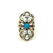 Load image into Gallery viewer, Nicky Butler Bronze Turquoise Multi Gem Ring