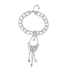 Load image into Gallery viewer, Nicky Butler Fashion Aqua &amp; Multi Crystal Butterfly Choker Necklace