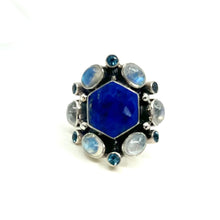 Load image into Gallery viewer, Nicky Butler SS Lapis Lazuli Multi Gem Bold Ring