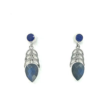 Load image into Gallery viewer, Nicky Butler SS Labradorite Multi Gem Arch Drop Earrings