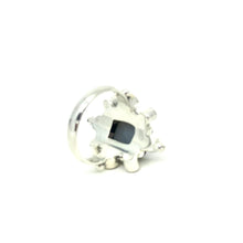 Load image into Gallery viewer, Nicky Butler SS Drusy Quartz Multi Gem Frame Ring