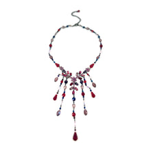 Load image into Gallery viewer, Nicky Butler Fashion Red &amp; Multi Crystal &amp; Rhinestone Chandelier Drop Necklace