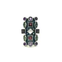 Load image into Gallery viewer, Nicky Butler SS Garnet Multi Gem Shield Ring