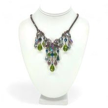 Load image into Gallery viewer, Nicky Butler Fashion Olivine Green Crystal Multi Color Drop Necklace