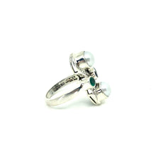 Load image into Gallery viewer, Nicky Butler SS Freshwater Pearl Multi Gem Ribbon Ring