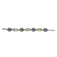 Load image into Gallery viewer, Nicky Butler SS Lime Quartz Multi Gem Scroll Bracelet