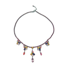Load image into Gallery viewer, Nicky Butler Fashion Red Multi Crystal &amp; Rhinestone Marquise Drop Necklace