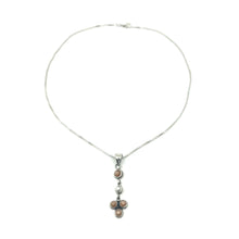 Load image into Gallery viewer, Nicky Butler SS Peach Moonstone &amp; FWP Drop Pendant &amp; Chain