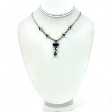 Load image into Gallery viewer, Nicky Butler SS Amethyst Cabochon Multi Gem Drop Necklace