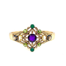 Load image into Gallery viewer, Nicky Butler Bronze Purple Quartz Multi Gem Leaf Cuff