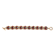 Load image into Gallery viewer, Nicky Butler Bronze Garnet Multi Gem Toggle Bracelet