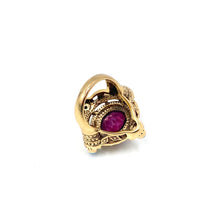 Load image into Gallery viewer, Nicky Butler Bronze Rhodolite Pink Quartz &amp; Turquoise Round Ring