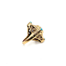 Load image into Gallery viewer, Nicky Butler Bronze Rhodolite Pink Quartz &amp; Turquoise Round Ring