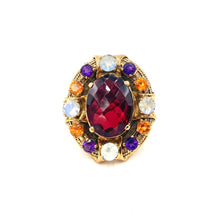 Load image into Gallery viewer, Nicky Butler Bronze Red Quartz Multi Gem Bold Ring
