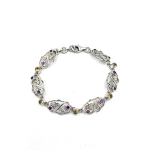 Load image into Gallery viewer, Nicky Butler SS Citrine Multi Gem Leaf &amp; Vine Bracelet