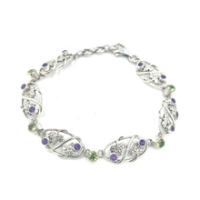 Load image into Gallery viewer, Nicky Butler SS Peridot Multi Gem Leaf &amp; Vine Bracelet