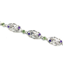 Load image into Gallery viewer, Nicky Butler SS Peridot Multi Gem Leaf &amp; Vine Bracelet