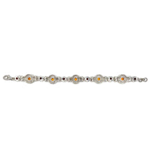 Load image into Gallery viewer, Nicky Butler SS Carnelian Multi Gem Circle Bow Bracelet