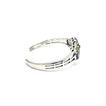 Load image into Gallery viewer, Nicky Butler SS Amethyst Multi Gem Flower Cuff