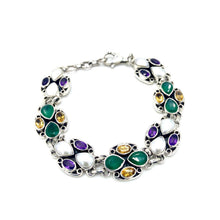 Load image into Gallery viewer, Nicky Butler SS Green Chalcedony Multi Gem Bracelet
