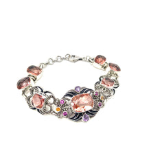 Load image into Gallery viewer, Nicky Butler SS Sunset Quartz Multi Gem Enameled Bracelet
