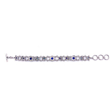 Load image into Gallery viewer, Nicky Butler SS Blue Quartz Multi Gem Star Toggle Bracelet