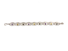Load image into Gallery viewer, Nicky Butler SS Amethyst Multi Gem Oval Bracelet
