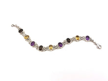Load image into Gallery viewer, Nicky Butler SS Amethyst Multi Gem Oval Bracelet