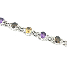Load image into Gallery viewer, Nicky Butler SS Amethyst Multi Gem Oval Bracelet