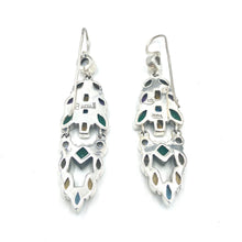 Load image into Gallery viewer, Nicky Butler SS Green Chalcedony Multi Gem Cascade Drop Earrings