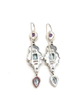 Load image into Gallery viewer, Nicky Butler SS Aqua Quartz Multi Gem Drop Earrings