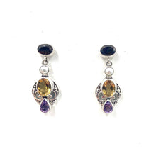 Load image into Gallery viewer, Nicky Butler SS Citrine Multi Gem Drop Earrings