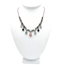 Load image into Gallery viewer, Nicky Butler SS Peruvian Pink Opal Multi Gem Oval Drop Necklace