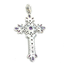 Load image into Gallery viewer, Nicky Butler SS Blue Sapphire Corundum Multi Gem Cross Pendant