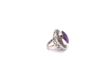 Load image into Gallery viewer, Nicky Butler SS Purple Quartz Bold Oval Flower Ring