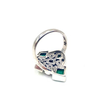 Load image into Gallery viewer, Nicky Butler SS Green Chalcedony Multi Gem Diamond Shape Ring