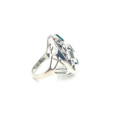 Load image into Gallery viewer, Nicky Butler Sterling Silver Green Chalcedony Multi Gem Oval Openwork Ring