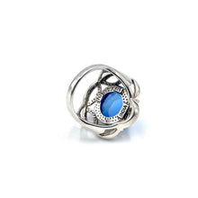 Load image into Gallery viewer, Nicky Butler SS Blue Chalcedony Round Gem Ring