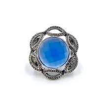 Load image into Gallery viewer, Nicky Butler SS Blue Chalcedony Round Gem Ring